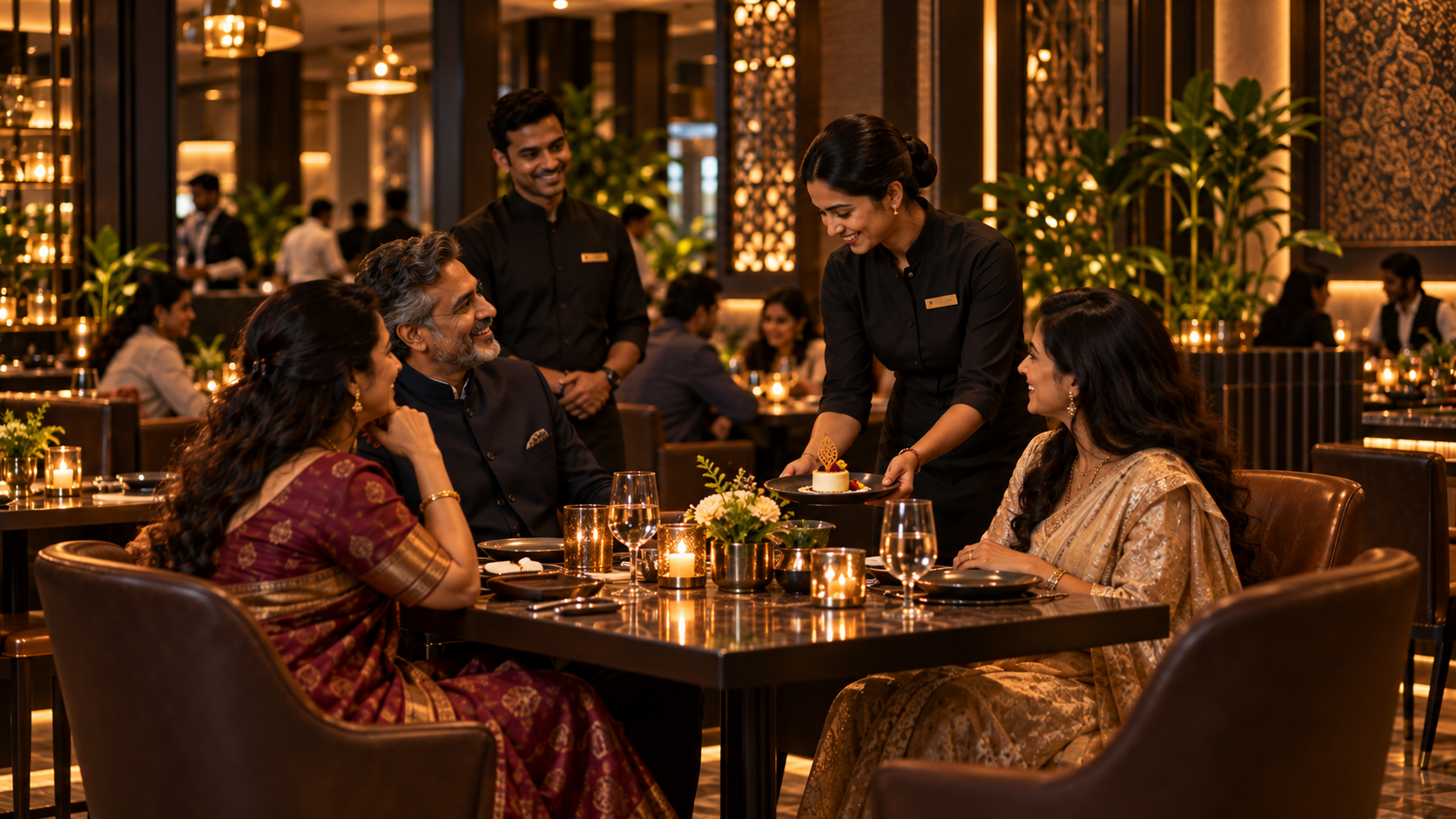 Resturant Image at rush hour 